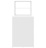 VidaXL Bureau met plank met opslag Wit 113 x 54 x 120 cm Bewerkt hout