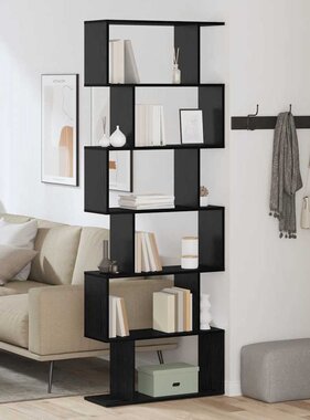 VidaXL Boekenkast Zwart 70 x 24 x 193.5 cm Bewerkt hout