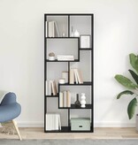 VidaXL Boekenkast Zwart eiken 67 x 25 x 161,5 cm Bewerkt hout
