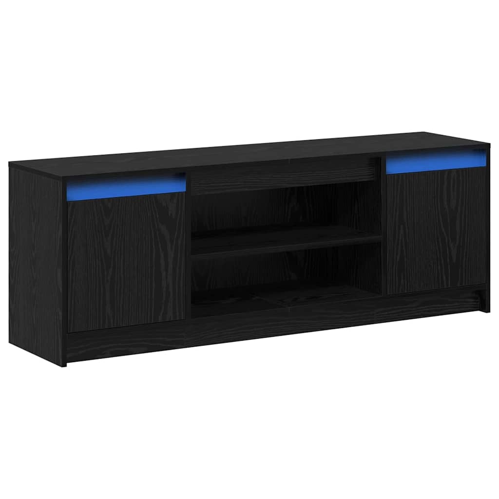 VidaXL TV-kast Zwart 139.5 x 34 x 50 cm Bewerkt hout