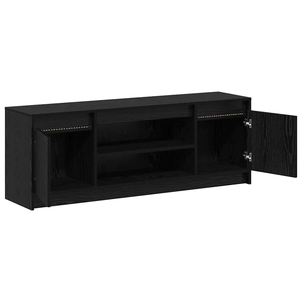 VidaXL TV-kast Zwart 139.5 x 34 x 50 cm Bewerkt hout