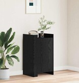 VidaXL Dressoir Zwart Eiken 45 x 35 x 75 cm Bewerkt hout