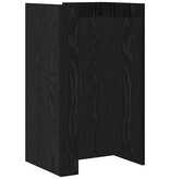 VidaXL Dressoir Zwart Eiken 45 x 35 x 75 cm Bewerkt hout