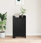VidaXL Dressoir Zwart Eiken 45 x 35 x 75 cm Bewerkt hout
