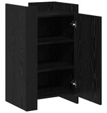 VidaXL Dressoir Zwart Eiken 45 x 35 x 75 cm Bewerkt hout