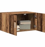 VidaXL Wandkast Wandgemonteerd Oud hout 70 x 42.5 x 40 cm Bewerkt hout