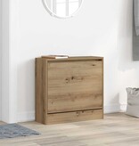 VidaXL Schoenenkast met opslag artisanaal eikenkleurig 60 x 21 x 57 cm