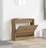 VidaXL Schoenenkast met opslag artisanaal eikenkleurig 60 x 21 x 57 cm