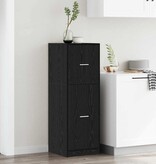 VidaXL Apothekerskast Zwart eiken 40 x 41 x 118 cm Bewerkt hout