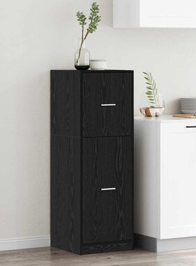VidaXL Apothekerskast Zwart eiken 40 x 41 x 118 cm Bewerkt hout