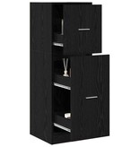 VidaXL Apothekerskast Zwart eiken 40 x 41 x 118 cm Bewerkt hout