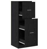 VidaXL Apothekerskast Zwart eiken 40 x 41 x 118 cm Bewerkt hout
