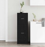 VidaXL Apothekerskast Zwart eiken 40 x 41 x 118 cm Bewerkt hout