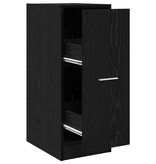 VidaXL Apothekerskast Zwart eiken 30 x 41 x 77,5 cm Bewerkt hout