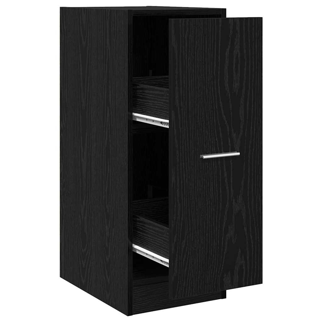 VidaXL Apothekerskast Zwart eiken 30 x 41 x 77,5 cm Bewerkt hout