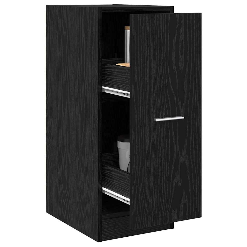 VidaXL Apothekerskast Zwart eiken 30 x 41 x 77,5 cm Bewerkt hout