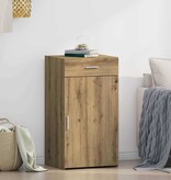 VidaXL Dressoir artisanaal eikenkleurig 30 x 42.5 x 93 cm Bewerkt hout