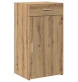 VidaXL Dressoir artisanaal eikenkleurig 30 x 42.5 x 93 cm Bewerkt hout
