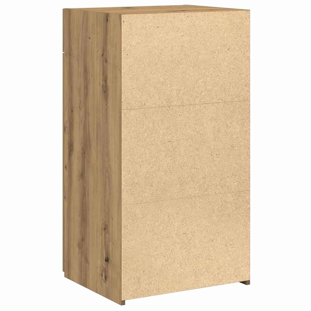 VidaXL Dressoir artisanaal eikenkleurig 30 x 42.5 x 93 cm Bewerkt hout
