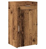 VidaXL Dressoir met lade Oud hout 30 x 42.5 x 93 cm Bewerkt hout