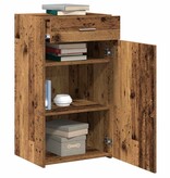 VidaXL Dressoir met lade Oud hout 30 x 42.5 x 93 cm Bewerkt hout