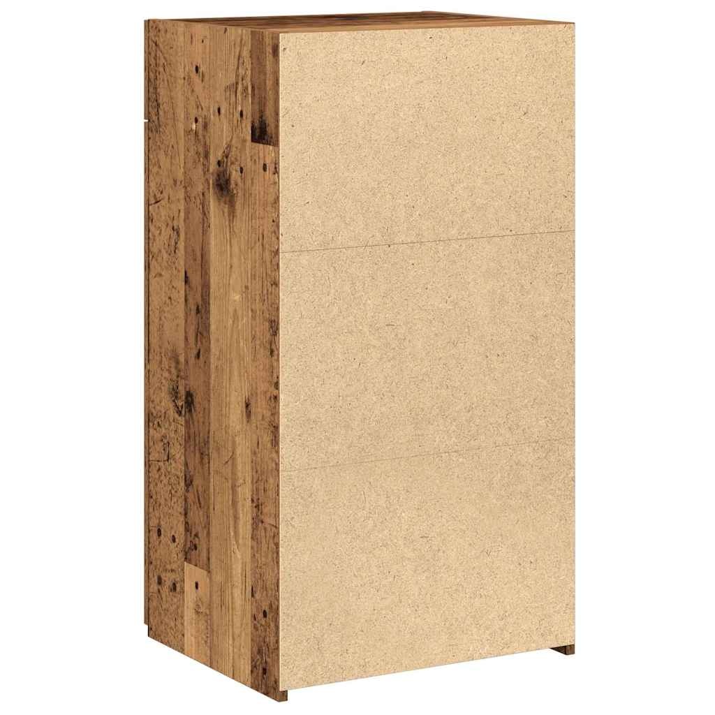 VidaXL Dressoir met lade Oud hout 30 x 42.5 x 93 cm Bewerkt hout