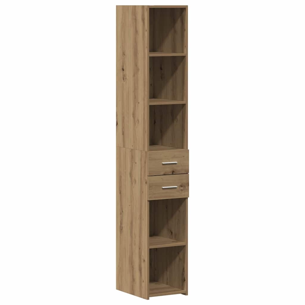 VidaXL Highboard met lade artisanaal eikenkleurig 30 x 42.5 x 185 cm