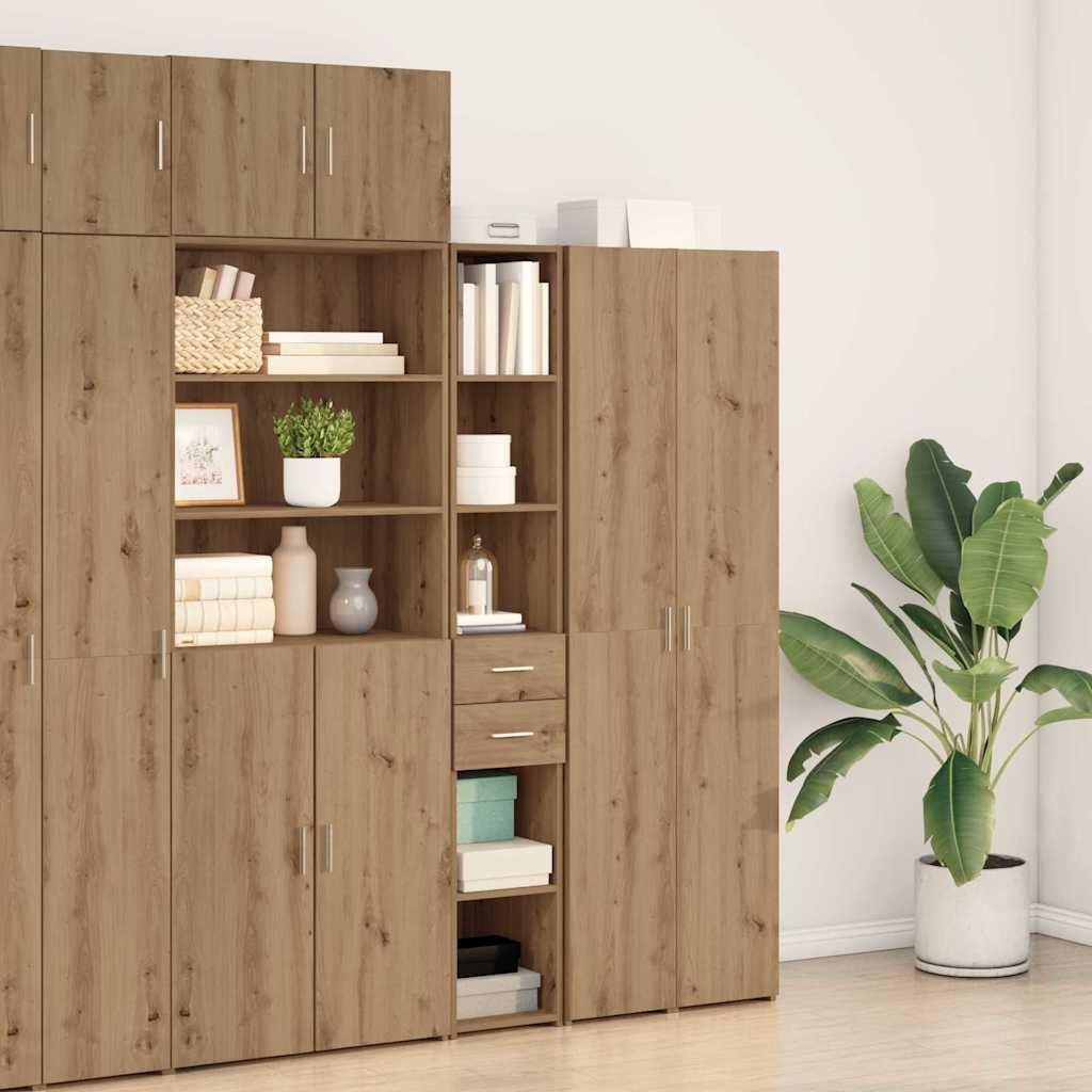 VidaXL Highboard met lade artisanaal eikenkleurig 30 x 42.5 x 185 cm