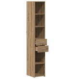VidaXL Highboard met lade artisanaal eikenkleurig 30 x 42.5 x 185 cm