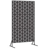 VidaXL Privacyscherm Zwart Staal