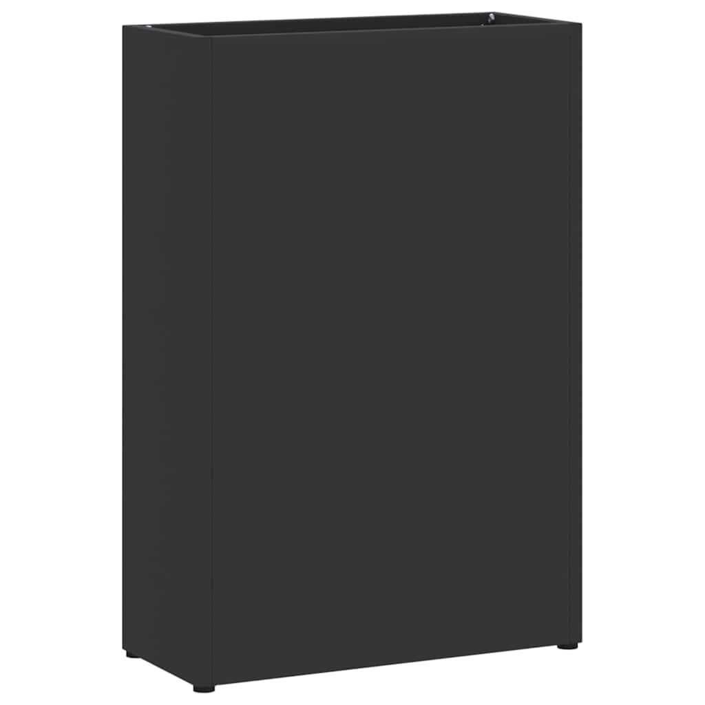 VidaXL Paraplu Standaard met opslag Zwart 28 x 12 x 41 cm Staal