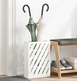 VidaXL Paraplu Standaard met opslag Wit 28 x 12 x 41 cm Staal