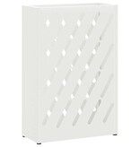 VidaXL Paraplu Standaard met opslag Wit 28 x 12 x 41 cm Staal