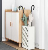 VidaXL Paraplu Standaard met opslag Wit 28 x 12 x 41 cm Staal