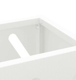 VidaXL Paraplu Standaard met opslag Wit 28 x 12 x 41 cm Staal