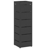 VidaXL Paraplu Standaard Zwart 15.5 x 15.5 x 49 cm Staal