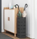 VidaXL Paraplu Standaard Zwart 15.5 x 15.5 x 49 cm Staal