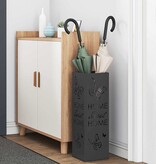 VidaXL Paraplu Standaard Zwart 15.5 x 15.5 x 49 cm Staal