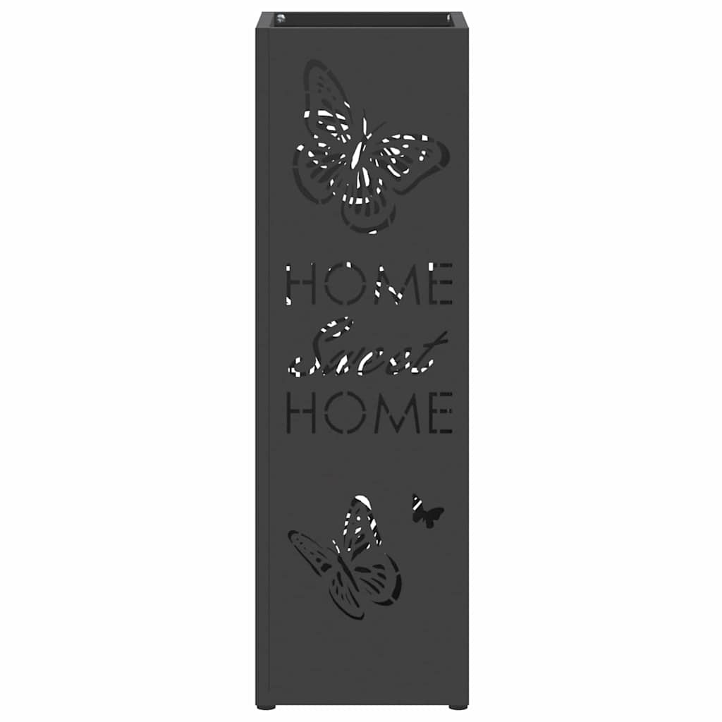 VidaXL Paraplu Standaard Zwart 15.5 x 15.5 x 49 cm Staal