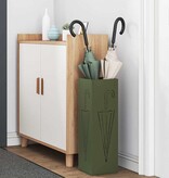 VidaXL Paraplu Standaard Olijfgroen 15.5 x 15.5 x 49 cm Staal