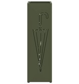 VidaXL Paraplu Standaard Olijfgroen 15.5 x 15.5 x 49 cm Staal