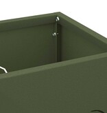 VidaXL Paraplu Standaard Olijfgroen 15.5 x 15.5 x 49 cm Staal