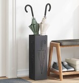 VidaXL Paraplu Standaard Zwart 15.5 x 15.5 x 49 cm Metaal