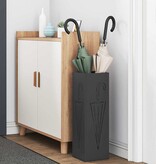 VidaXL Paraplu Standaard Zwart 15.5 x 15.5 x 49 cm Metaal