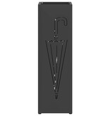 VidaXL Paraplu Standaard Zwart 15.5 x 15.5 x 49 cm Metaal