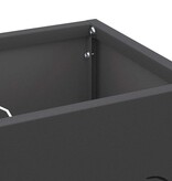 VidaXL Paraplu Standaard Zwart 15.5 x 15.5 x 49 cm Metaal