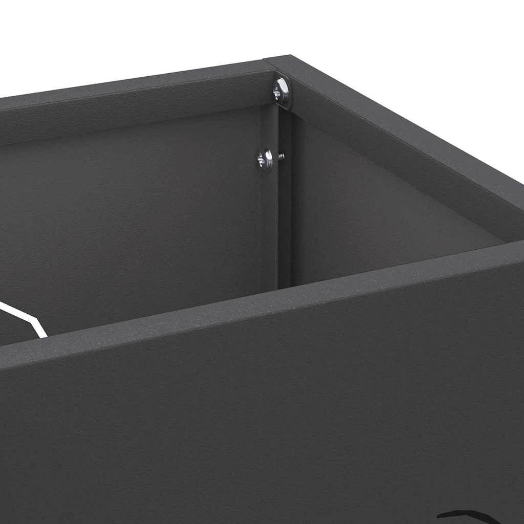 VidaXL Paraplu Standaard Zwart 15.5 x 15.5 x 49 cm Metaal