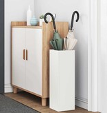 VidaXL Paraplu Standaard Wit 15.5 x 15.5 x 49 cm Metaal