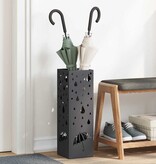 VidaXL Paraplu Standaard Zwart 15.5 x 15.5 x 49 cm Staal