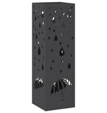 VidaXL Paraplu Standaard Zwart 15.5 x 15.5 x 49 cm Staal